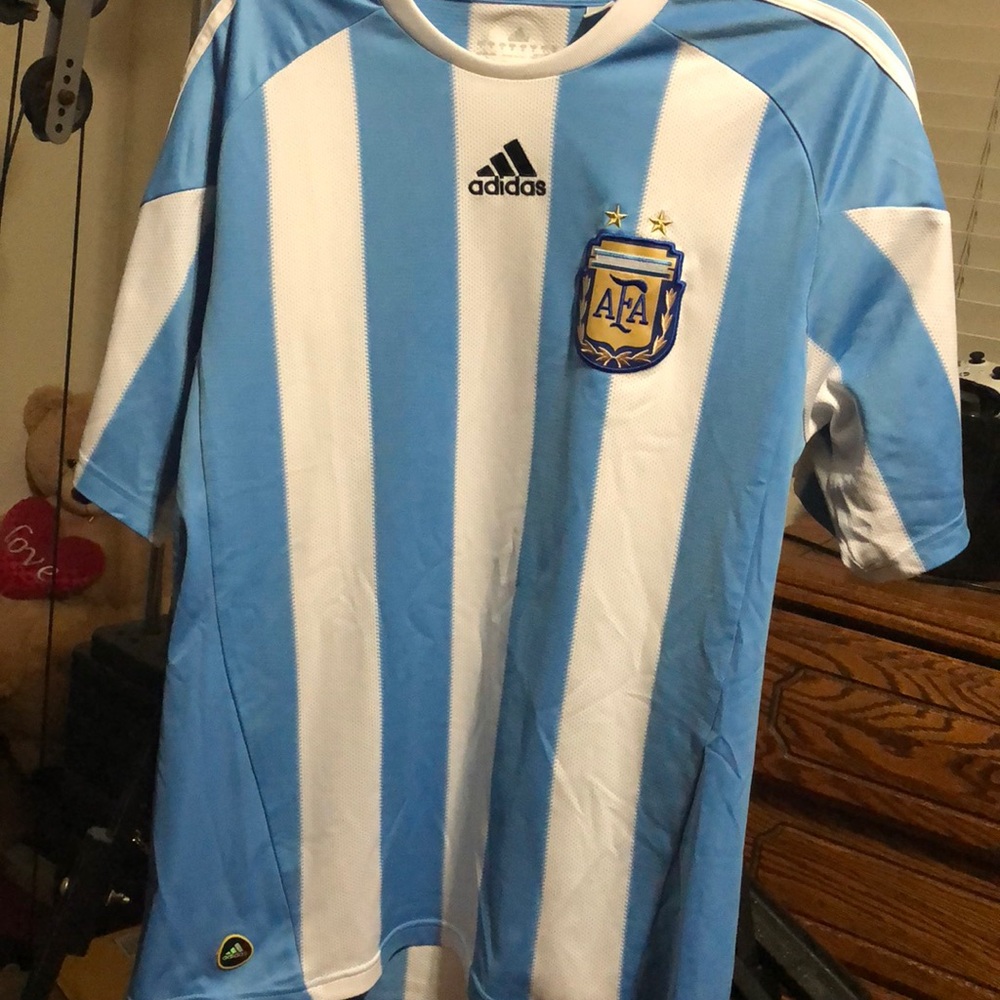 2010 Argentina Home World Cup Jersey - MEDIUM